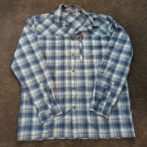 DEEP Men's XL Gorpcore fishing outdoor button down shirt